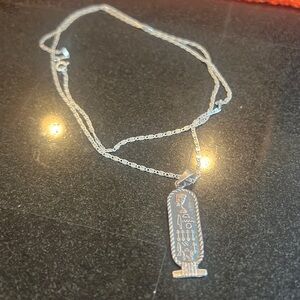 Silver Egyptian Pendant - Silver Hieroglyphic